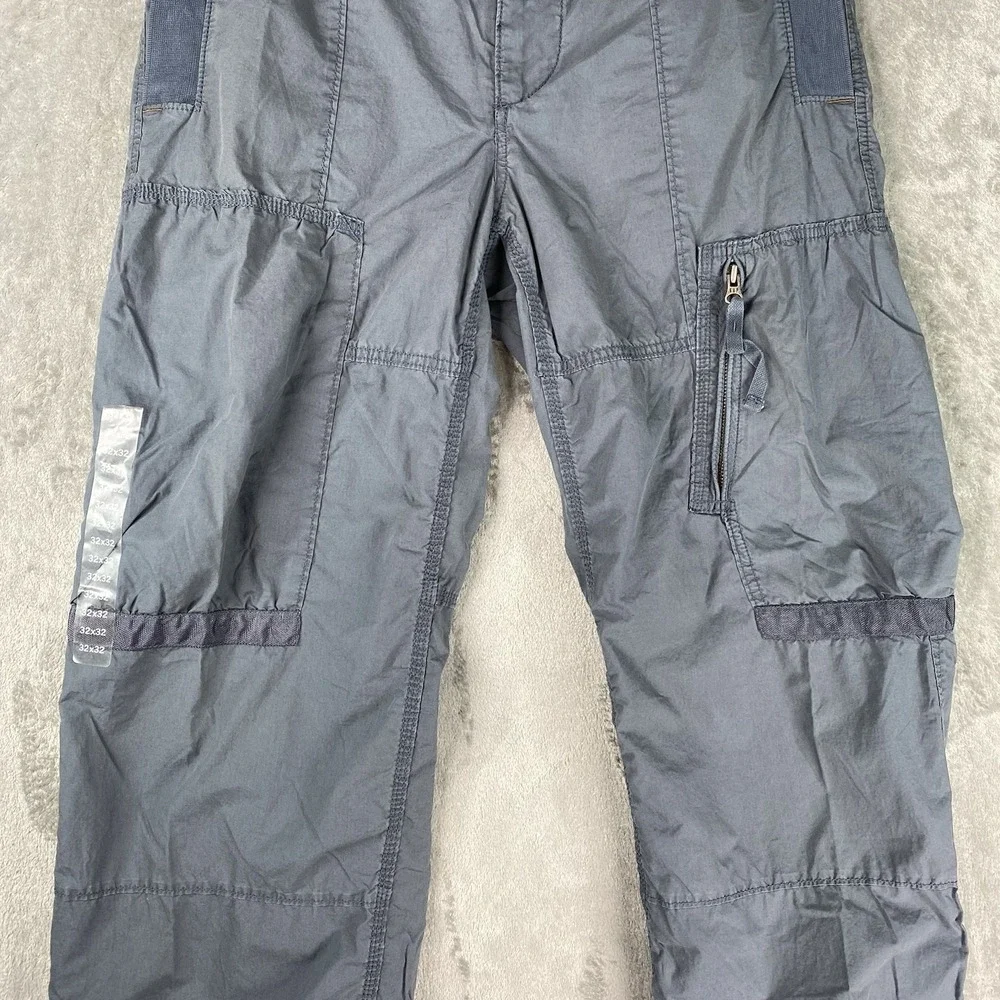 Vintage Gap Pants Mens Size 32x32 Blue Grey Y2K Paratrooper Skater Cargo Belted